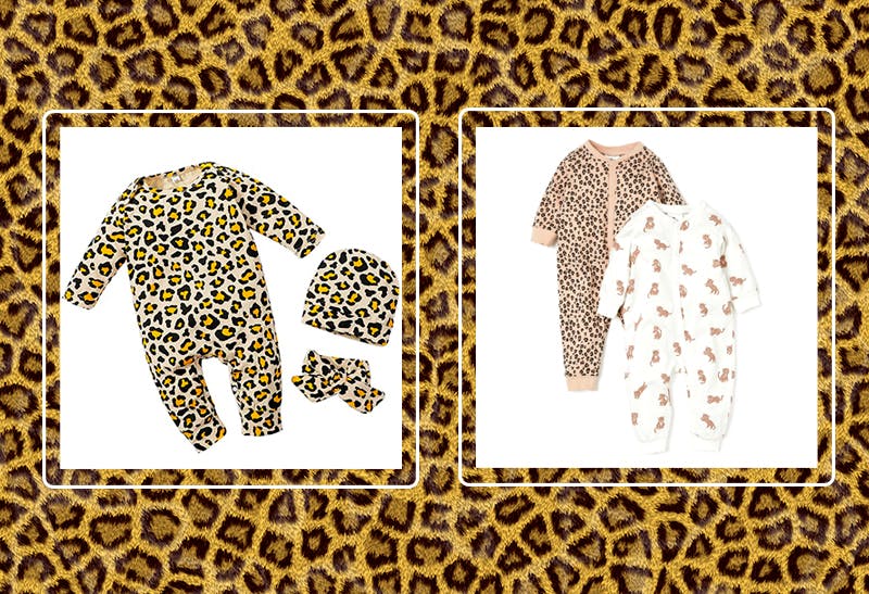 leopard print baby grows
