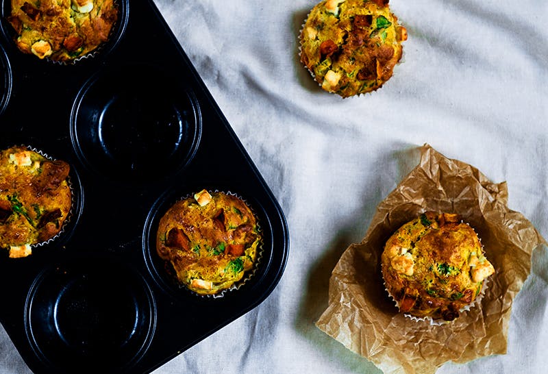Joe Wicks’ goat’s cheese and chorizo breakfast muffin recipe Family