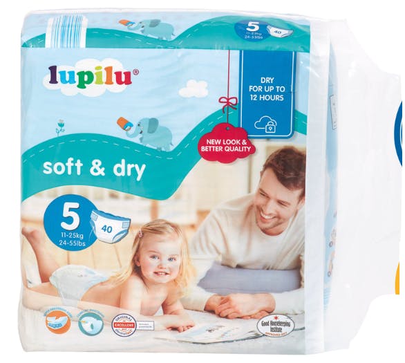 Lupilu Junior Nappies Plus, Size 5+ 