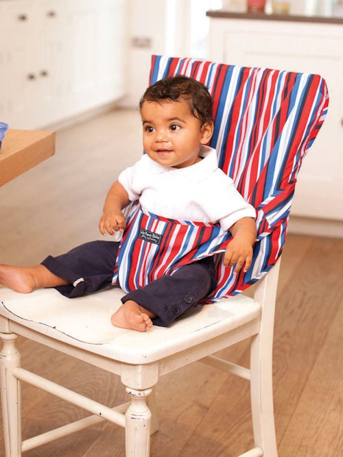 Best for chucking in your changing bag: JoJo Pack-Away Pocket Highchair