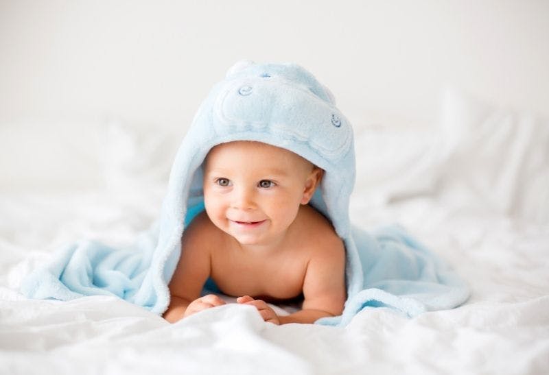 Newborn Baby Bath Robe Cuddle n Dry Hooded Towels Soft 100% Cotton 75cm x 75cm 