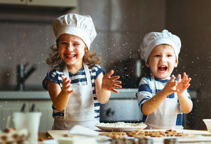 Childs Junior Chef Apron & Hat Childrens Kitchen Baking Bakeoff Cooking Boy Girl 